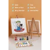 Anneler Günü Eğitici Boyama Tuvali Şövaleli Boya Seti 20x20 cm