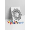 Güneş Desenli Mandala Ahşap Boyama Seti 40x50 cm
