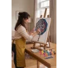Balerin Desenli Mandala Ahşap Boyama Seti 40x50 cm