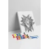 El Desenli Mandala Ahşap Boyama Seti 40x50 cm
