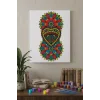 Kalp Çiçek Desenli Mandala Ahşap Boyama Seti 40x50 cm