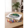 Çiçek Desenli Mandala Ahşap Boyama Seti 40x50 cm