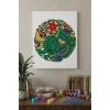 Çiçek Desenli Mandala Ahşap Boyama Seti 40x50 cm