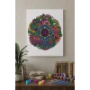 Çiçek Desenli Mandala Ahşap Boyama Seti 40x50 cm