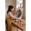 Çiçek Desenli Mandala Ahşap Boyama Seti 40x50 cm