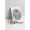 Kedi Desenli Mandala Ahşap Boyama Seti 40x50 cm