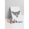 Baykuş Desenli Mandala Ahşap Boyama Seti 40x50 cm
