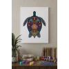 Kaplumbağa Desenli Mandala Ahşap Boyama Seti 40x50 cm