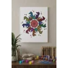 Denizatı Desenli Mandala Ahşap Boyama Seti 40x50 cm
