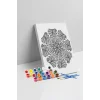 Kuş Desenli Mandala Ahşap Boyama Seti 40x50 cm