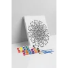 Kedi Desenli Mandala Ahşap Boyama Seti 40x50 cm