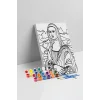 Mona Lisa Desenli Mandala Ahşap Boyama Seti 40x50 cm