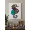 Denizatı Desenli Mandala Ahşap Boyama Seti 40x50 cm