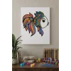 Balık Desenli Mandala Ahşap Boyama Seti 40x50 cm