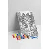 Zürafa Desenli Mandala Ahşap Boyama Seti 40x50 cm