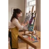 Kedi Heykeli Desenli Mandala Ahşap Boyama Seti 40x50 cm