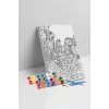 Mitolojik Figürler Desenli Mandala Ahşap Boyama Seti 40x50 cm