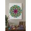 Çiçek Desenli Mandala Ahşap Boyama Seti 40x50 cm