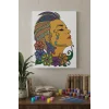 Kadın Portresi Desenli Mandala Ahşap Boyama Seti 40x50 cm