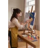 Gözlüklü Kadın Desenli Mandala Ahşap Boyama Seti 40x50 cm
