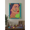 Kadın Yüzü Desenli Mandala Ahşap Boyama Seti 40x50 cm