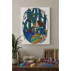 Peri Kızı Desenli Mandala Ahşap Boyama Seti 40x50 cm