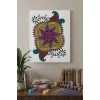 Kaplumbağa Desenli Mandala Ahşap Boyama Seti 40x50 cm