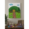 Masal Evi Desenli Mandala Ahşap Boyama Seti 40x50 cm