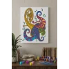 Müzik Notaları Desenli Mandala Ahşap Boyama Seti 40x50 cm