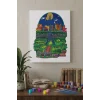 Eyfel Kulesi Desenli Mandala Ahşap Boyama Seti 40x50 cm