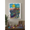 Venedik Manzaralı Mandala Ahşap Boyama Seti 40x50 cm