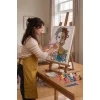 Çiçekli Kadın Portresi Mandala Ahşap Boyama Seti 40x50 cm