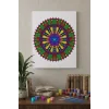 Geometrik Çiçek Mandala Ahşap Boyama Seti 40x50 cm