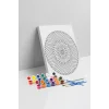 Örgü Desenli Mandala Ahşap Boyama Seti 40x50 cm