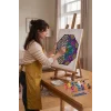 Kalın Çizgili Mandala Ahşap Boyama Seti 40x50 cm