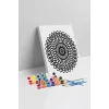 Oval Çiçek Mandala Ahşap Boyama Seti 40x50 cm