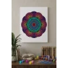 Oval Çiçek Mandala Ahşap Boyama Seti 40x50 cm