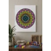 Oval Çiçek Mandala Ahşap Boyama Seti 40x50 cm