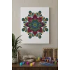 Detaylı Çiçek Mandala Ahşap Boyama Seti 40x50 cm