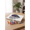 Kalp Desenli Mandala Ahşap Boyama Seti 40x50 cm