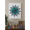 Denizkızı Kuyruğu Desenli Mandala Ahşap Boyama Seti 40x50 cm