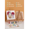Kalpli Unicorn Boyama Tuvali – Şövaleli Boya Seti 20x20