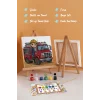 İtfaiye Aracı Boyama Tuvali – Şövaleli Boya Seti 20x20