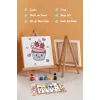 Cupcake Fil Boyama Tuvali – Şövaleli Boya Seti 20x20