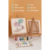 Doğum Günü Unicorn Boyama Tuvali – Şövaleli Boya Seti 20x20