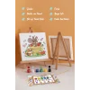Pastalı Tavşancık Boyama Tuvali – Şövaleli Boya Seti 20x20