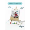 Sevimli Araba Boyama Tuvali – Şövaleli Boya Seti 20x20