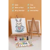 Sevimli Tavşan Boyama Tuvali – Şövaleli Boya Seti 20x20