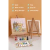 Sevimli Ayıcık Boyama Tuvali – Şövaleli Boya Seti 20x20