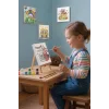 Çocuklar İçin Eğitici Boyama Seti Tavşan ve Kedicik (Şövaleli)